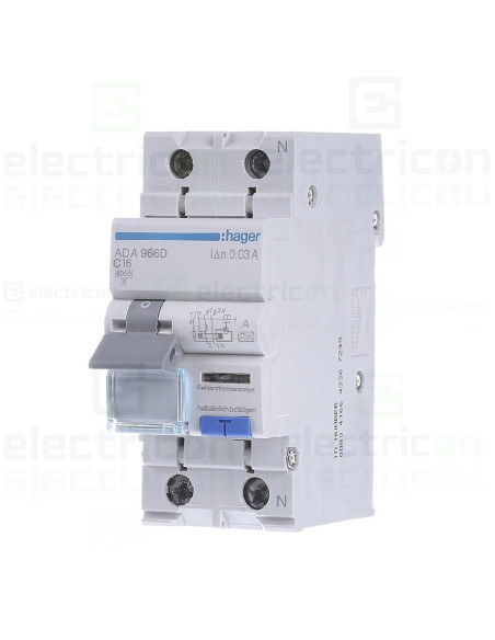 Siguranta RCBO 16A/30mA Hager - ADA966D