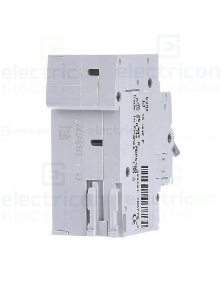 Disjunctor diferențial 1P+N, monofazic, 16A, 30mA, curba C, RCBO tip A, Hager, ADA966D