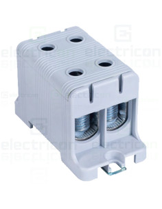 Clema de derivație, 2P, montaj pe sina, 95 mmp, gri, Tracon Electric, FLEAL-95/2