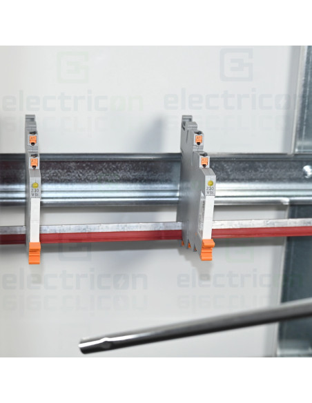 Punte de conectare continua, pentru module releu PLC, 32A, 500mm, roșu, FBST 500-PLC RD, Phoenix Contact, 2966786