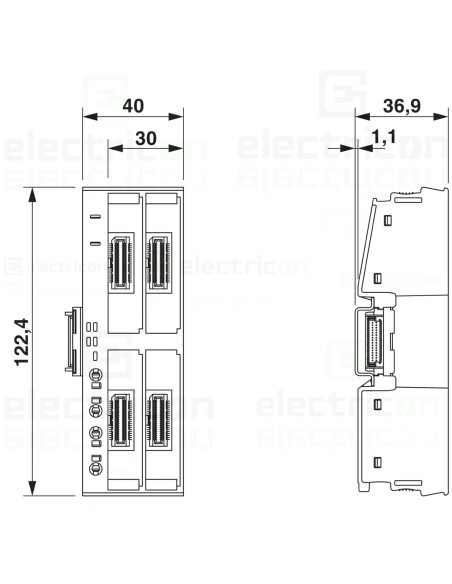 Modul de expansiune PLC, 4 sloturi pentru module Axioline, AXL F BP SE4, Phoenix Contact, 1088135