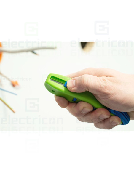 Cutit de dezizolat S 4 - 28, cu lama tip carlig retractabila, Ø 4 - 28mm, Verde, Weicon, 10061987