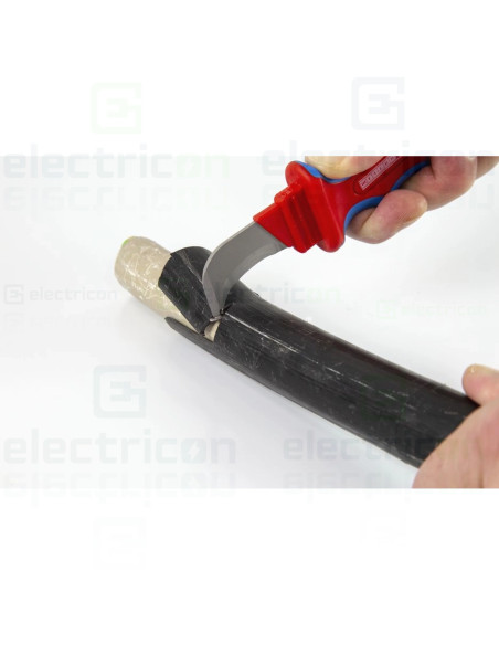 Cutit dezizolat H.D. 1000, cu maner bicomponent si capac protector inclusiv, pentru lucru sub tensiune, pana la 1000V, Weicon