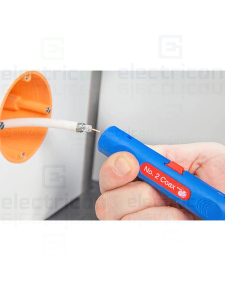 Unealta pentru inlaturarea mantalei si dezizolarea cablurilor coaxiale, 4.8 - 7.5 mm², nr.2 Weicon, 10006875