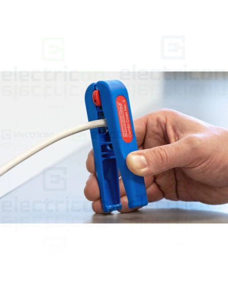 Unealta pentru inlaturarea mantalei si dezizolarea cablurilor coaxiale cu cutter lateral inclus, 4,8- 7,5 mm², Weicon