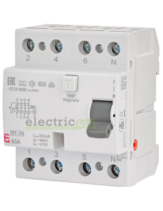 Intreruptor diferential 63A/30mA ETI - 002061513