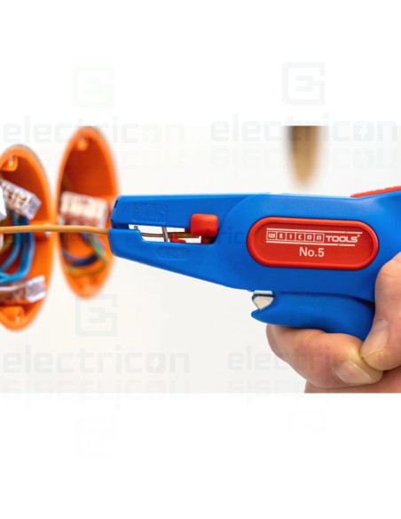 Cleste de dezizolare Nr.5, pentru toti conductorii uzuali litati si solizi, 0,2 - 6 mm², Weicon, 10006786