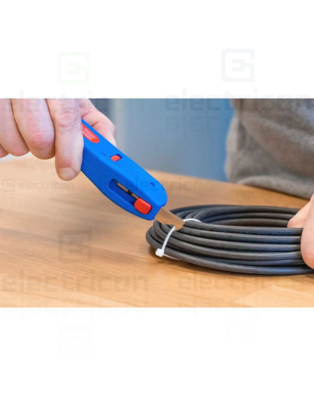 Cutit dezizolat cablu, cu lama tip carlig retractabila, nr. S 4-28, Ø 4 - 28 mm, Gama Albastru, Weicon, 10021246