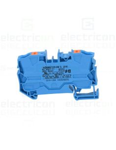 Clema șir, de trecere, 2 conexiuni, 10 mm²,albastru, CAGE CLAMP, Wago, 2210-1204