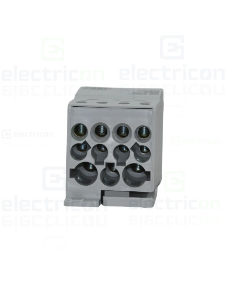 Bloc distributie terminal, 1P, 500A, 2x35mm2 + 5x16mm2 + 4x10mm2 + bara colectoare din cupru de 24x6mm, Hager, KJ02G