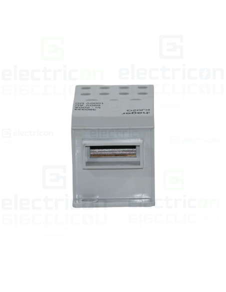 Bloc distributie terminal, 1P, 500A, 2x35mm2 + 5x16mm2 + 4x10mm2 + bara colectoare din cupru de 24x6mm, Hager, KJ02G